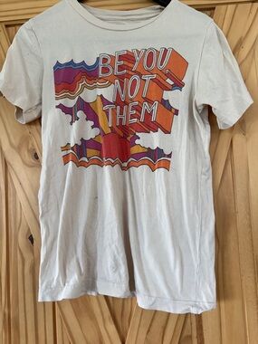 Graphic 'Be You Not Them' Short Sleeve Tee - Cream